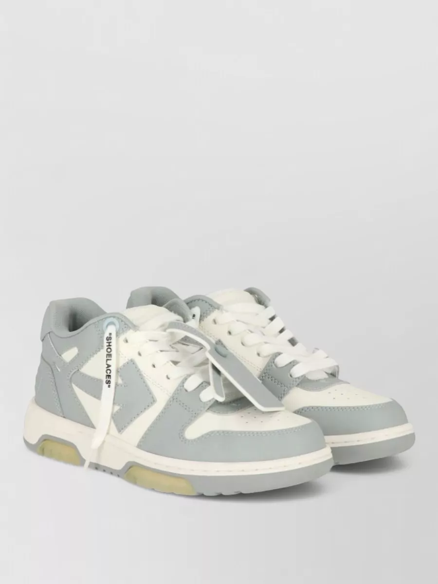 Off-White leather lace-up sneakers