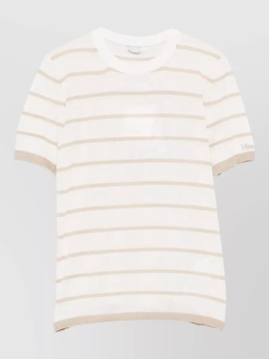 Max Mara Striped Cashmere Silk Sweater