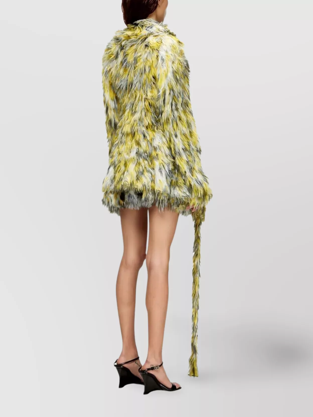 Diesel Mini Dress With Long Sleeves And Belt In Yellow