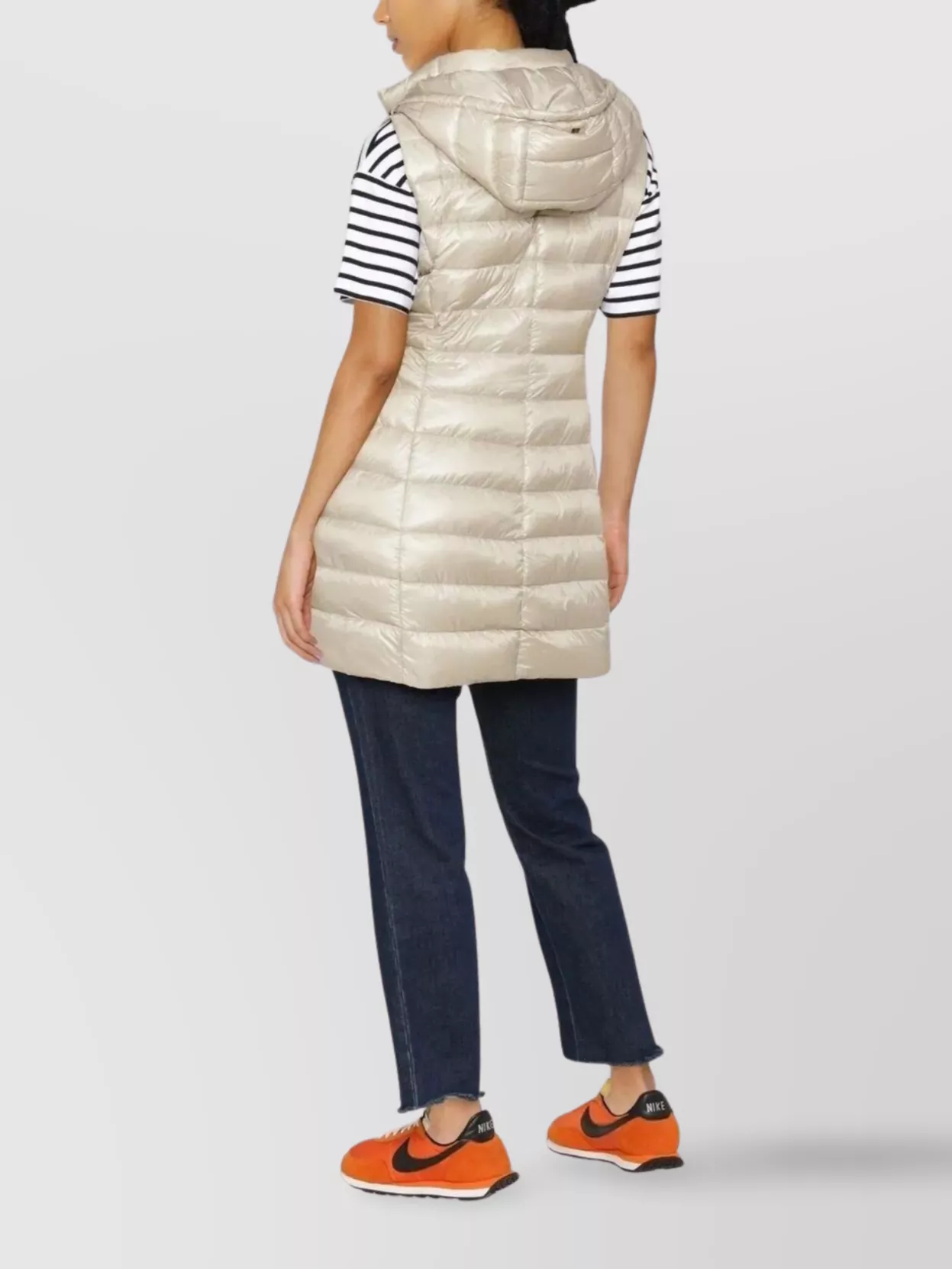 Herno Lightweight Longline Hooded Sleeveless Jacket