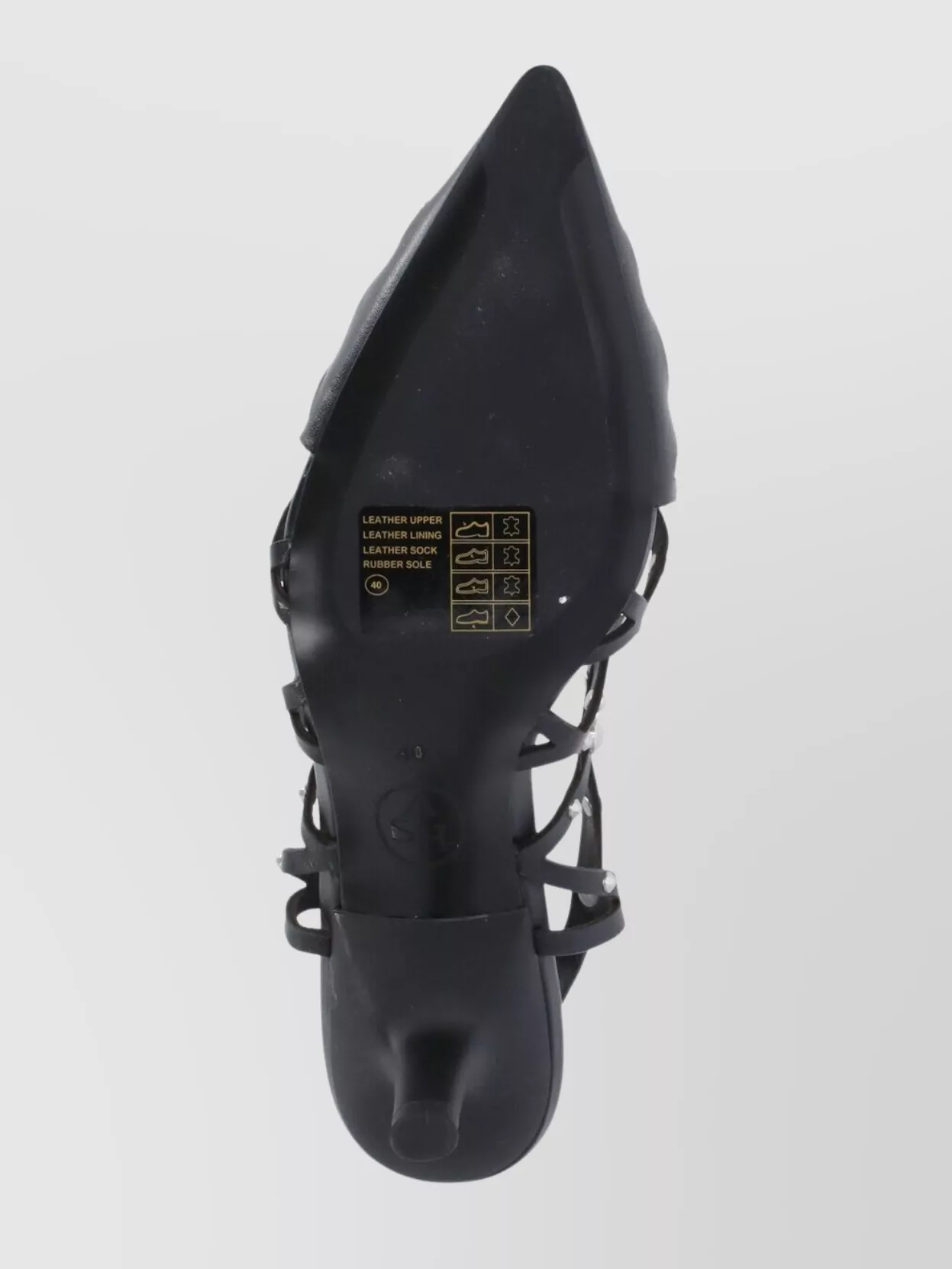 Ash Studded Arrow Toe Kitten Heel Sandals