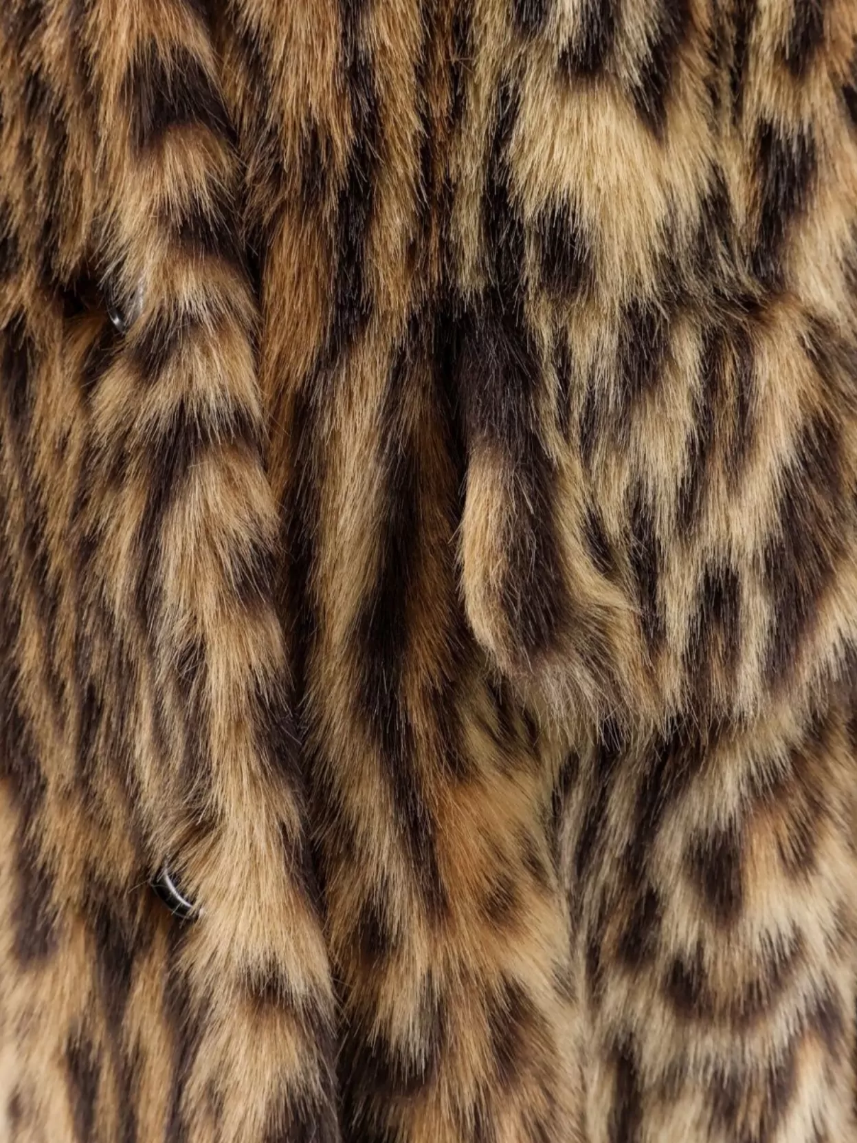 Stand Studio Animal Print Long Coat With Faux Fur