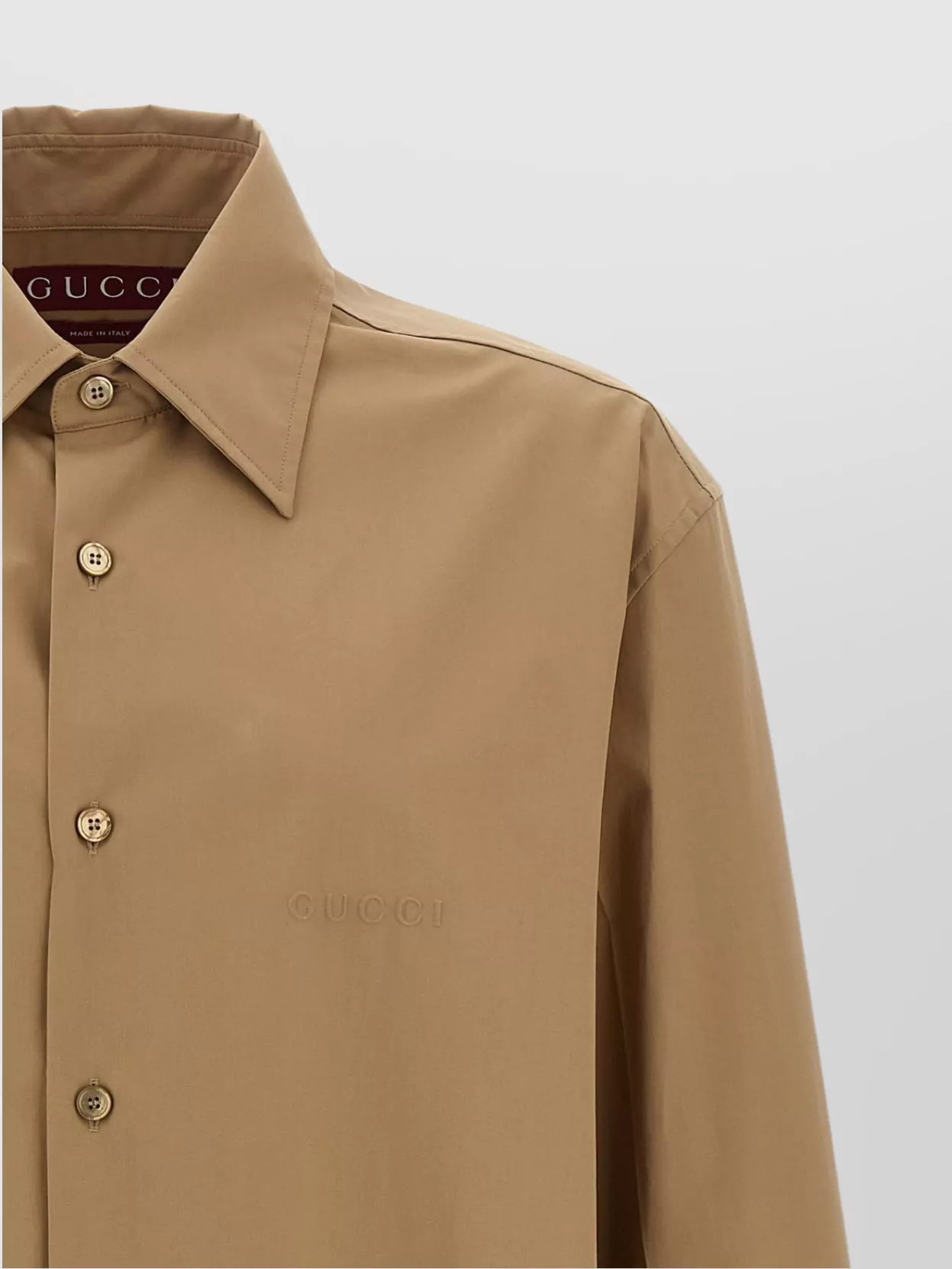 Gucci Logo Shirt Featuring Button-Down Collar