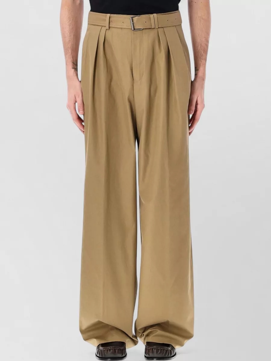 Dries Van Noten cotton pleated wide-leg trousers