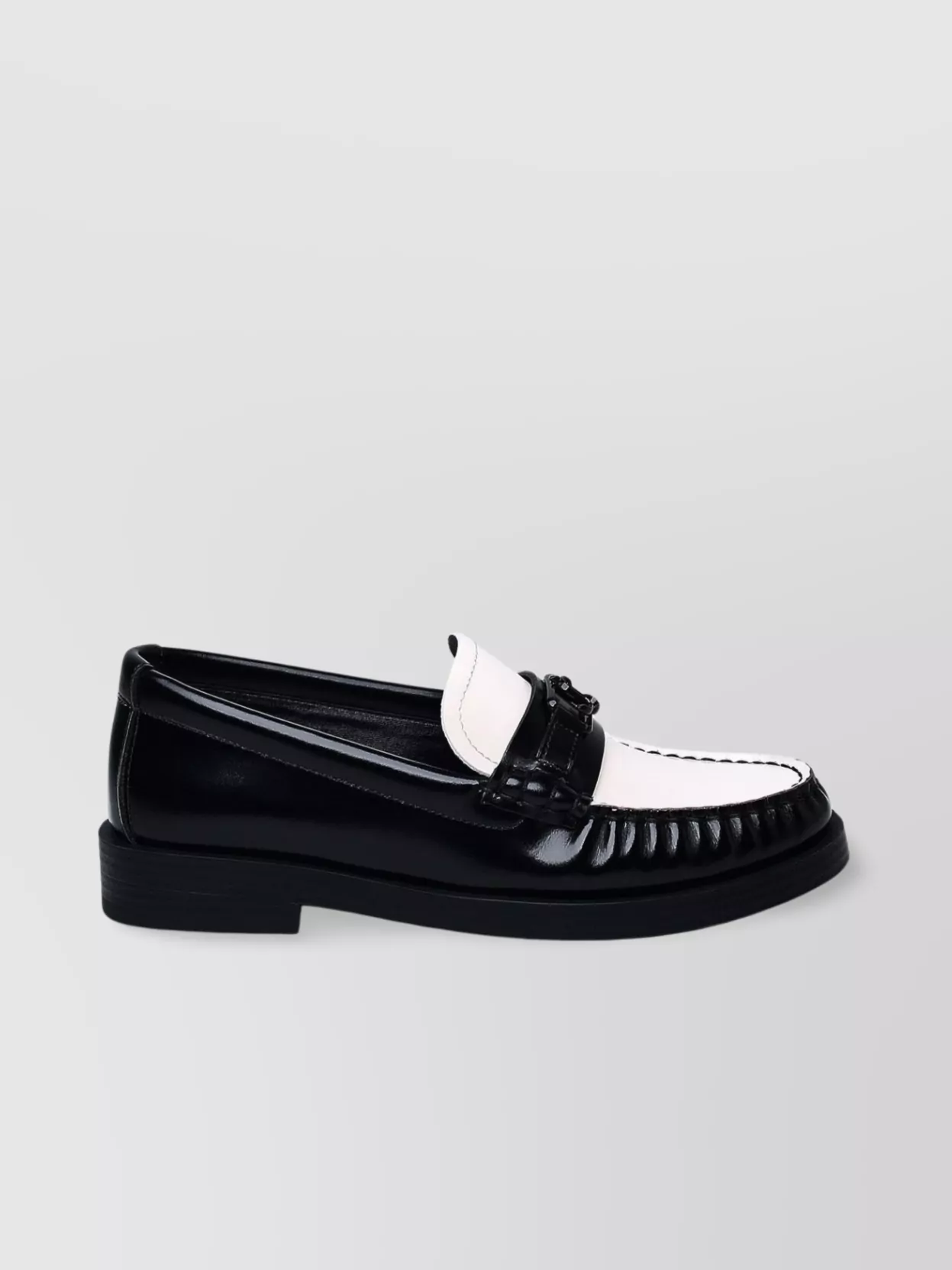 Jimmy Choo Two-tone Leather Loafers Moc Toe