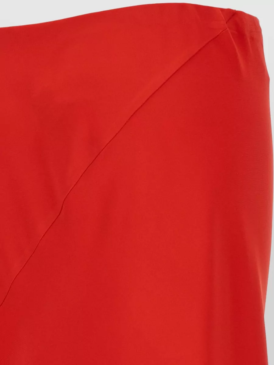 Ermanno Scervino High Waist Asymmetric Maxi Mermaid Skirt In Red