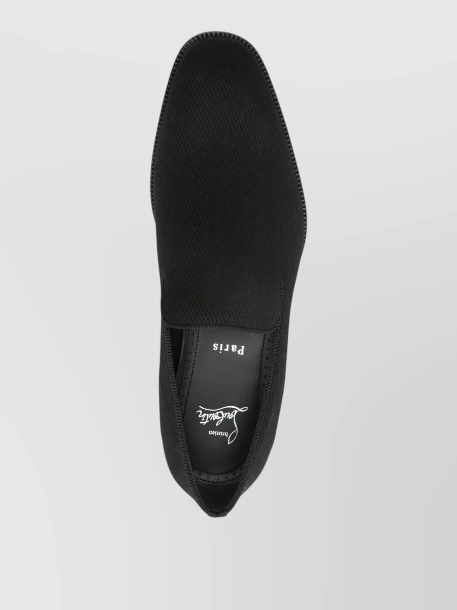 Christian Louboutin Danny Leather Loafers Round Toe Rubber Sole