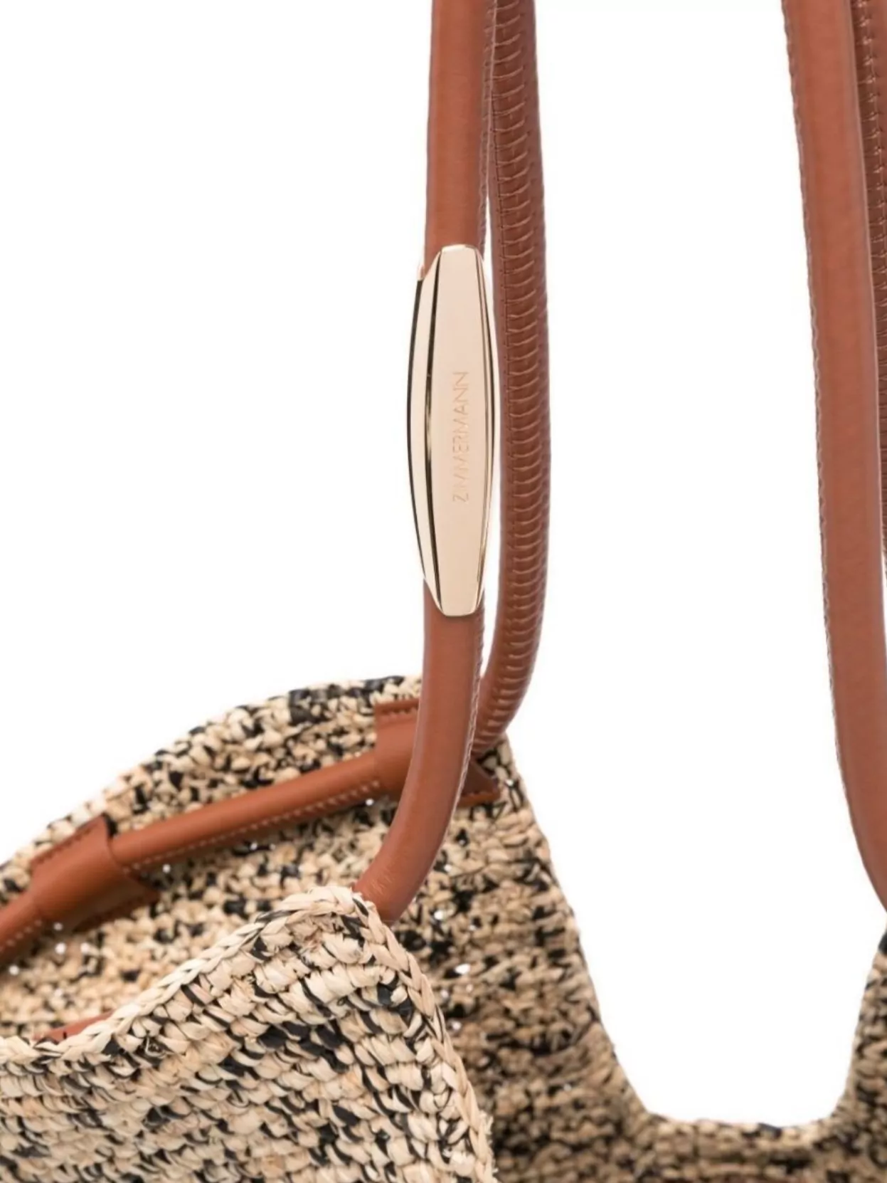 Zimmermann Medium Rafia Tote With Woven Texture And Dual Handles