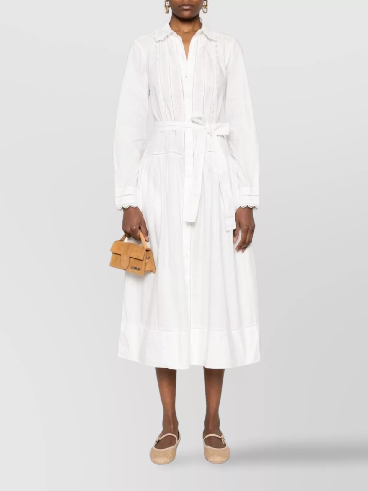 Ulla Johnson Ariane Dress With Belted Waist And Front Slit