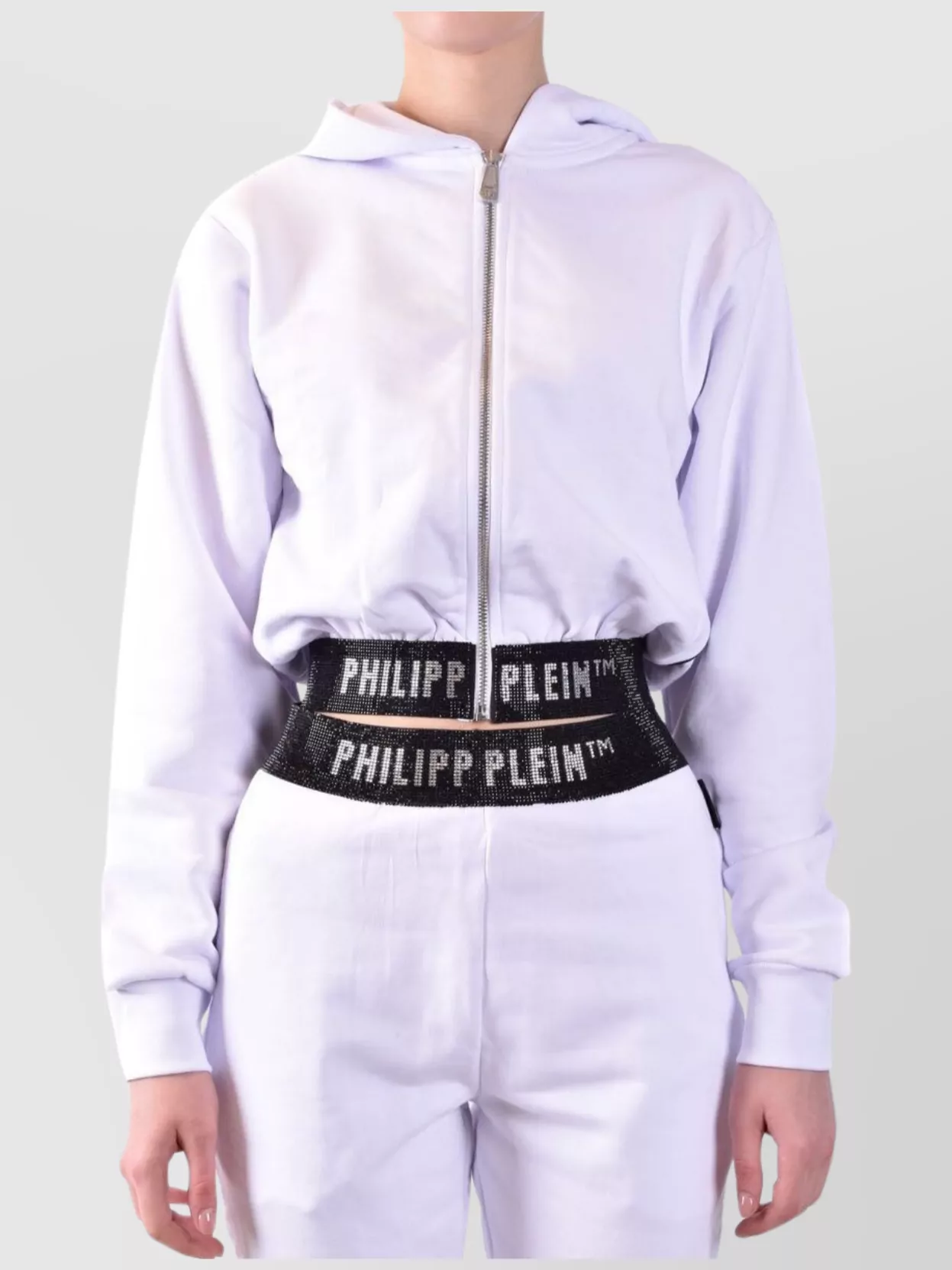 Philipp Plein Elastic Waistband Hooded Blazers In Purple