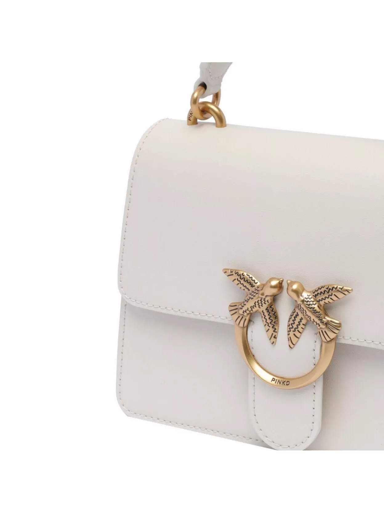 Pinko Bird Embellished Tote Bag With Golden Hardware
