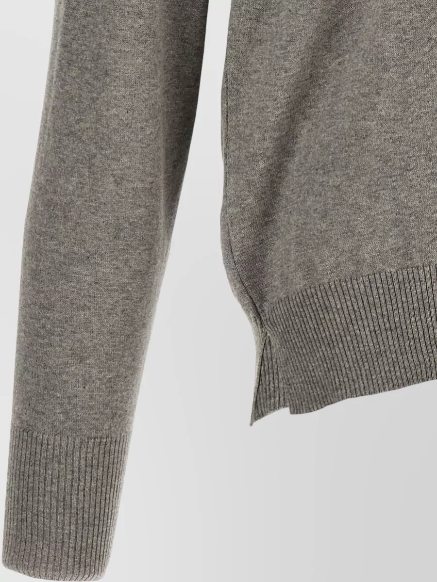 Ma'ry'ya Cotton V-Neck Long-Sleeve Jumper