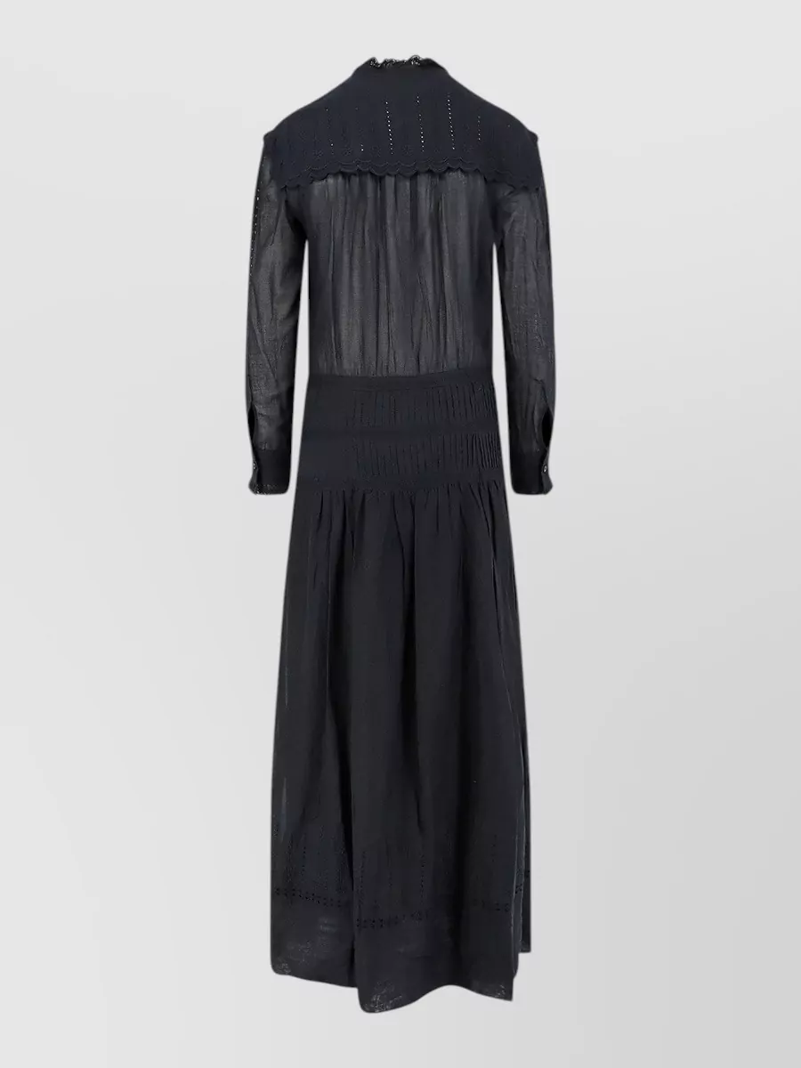 Isabel Marant Etoile Cotton Gathered Midi Shirt Dress