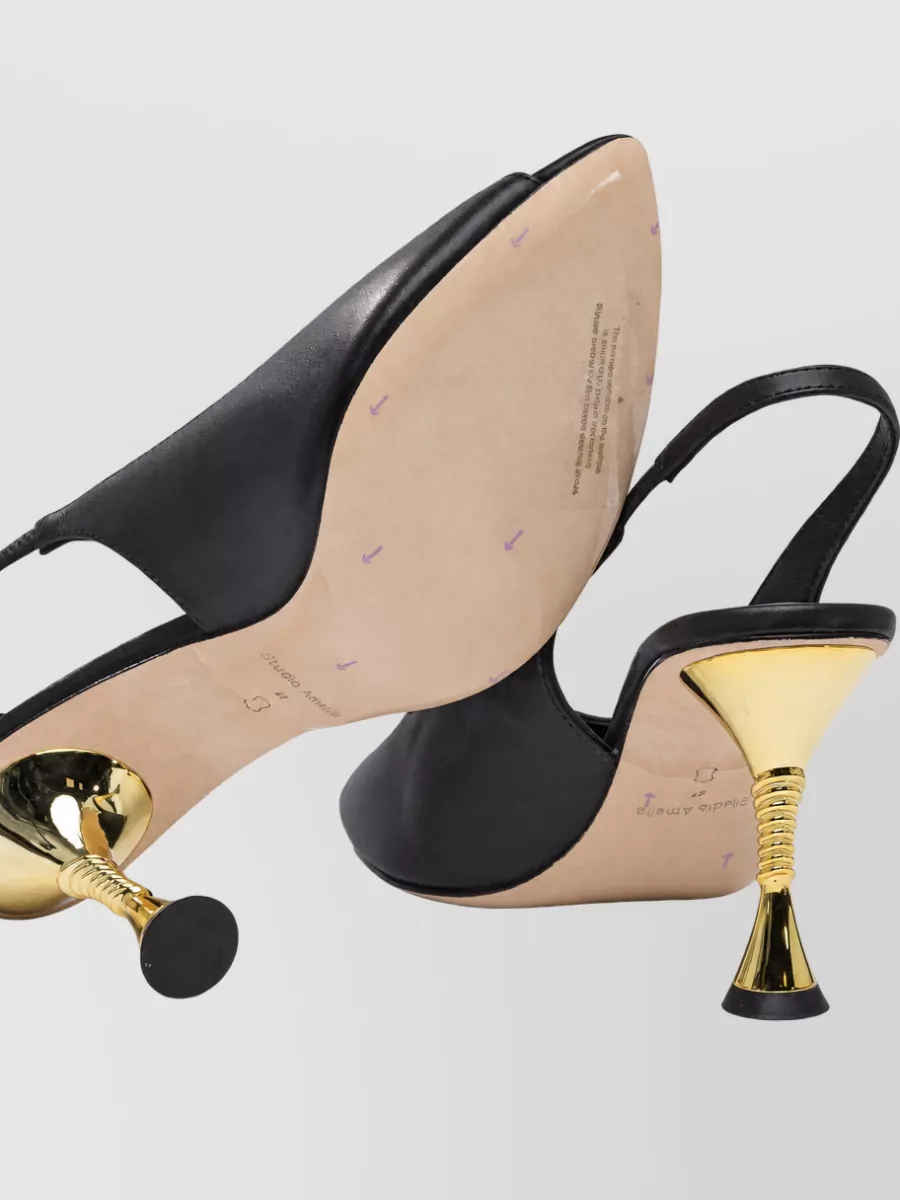Studio Amelia Leather Slingback Pumps