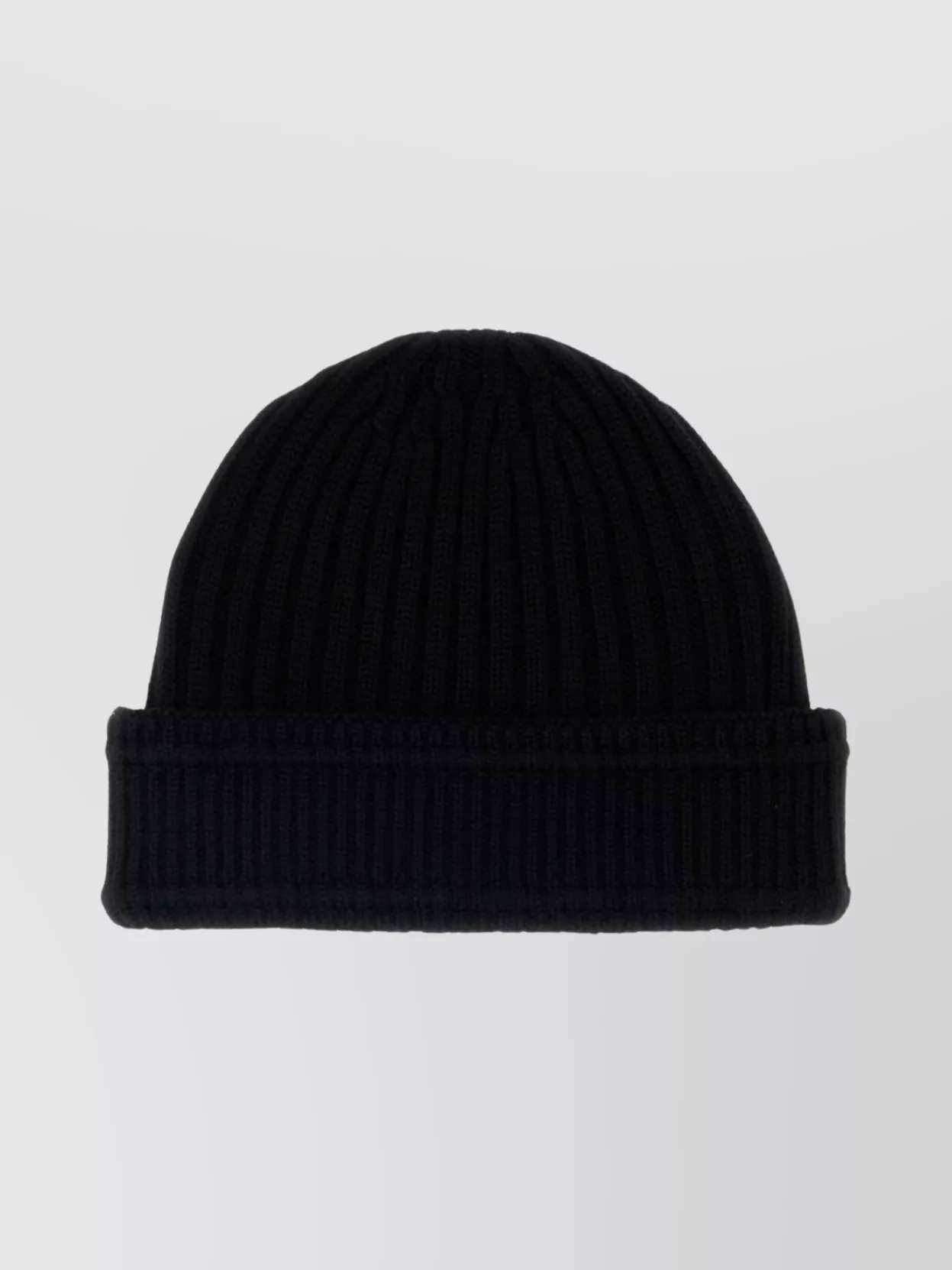Burberry Ribbed Wool Beanie Turn-up Brim