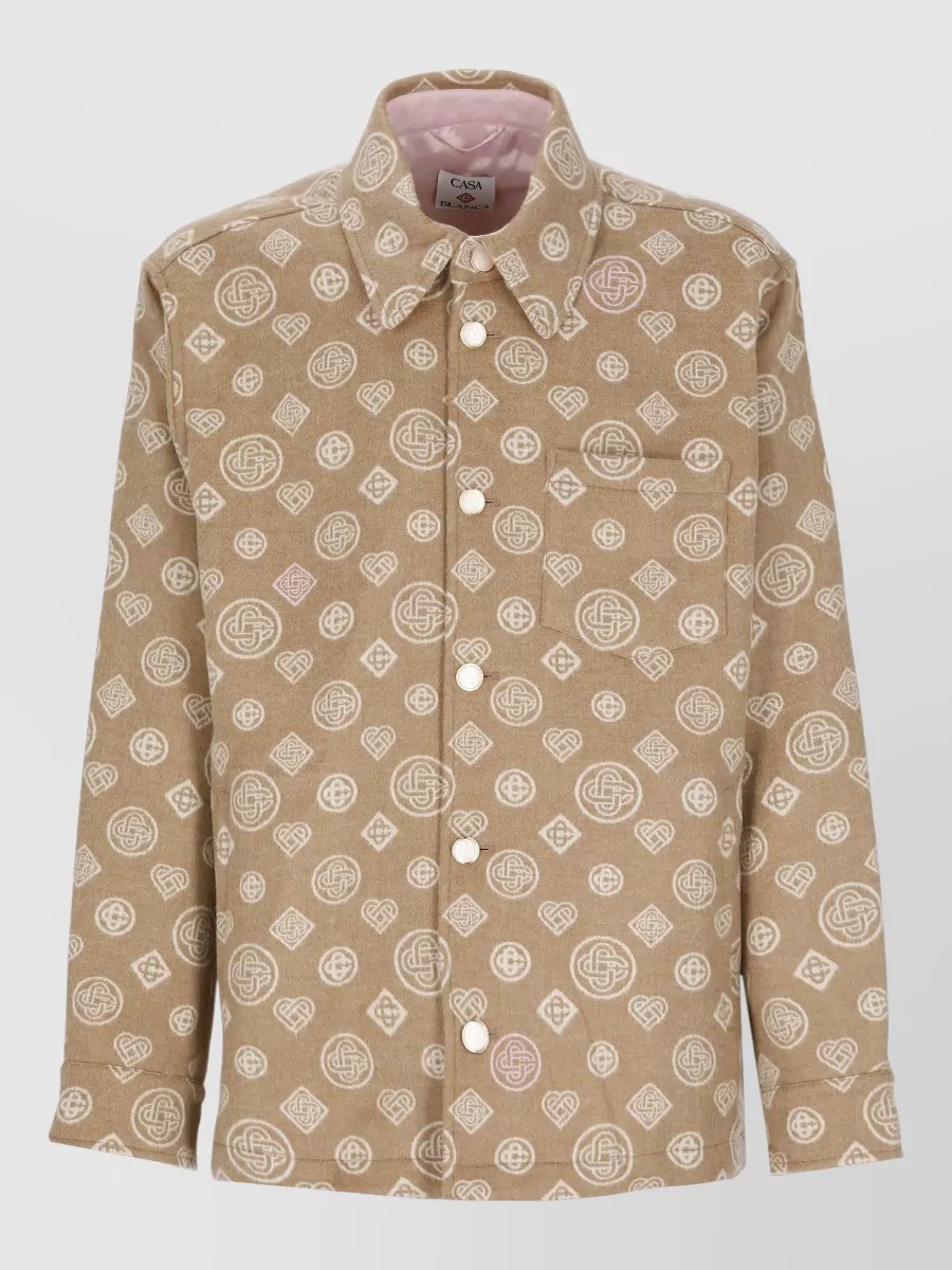 Casablanca wool monogram shirt jacket
