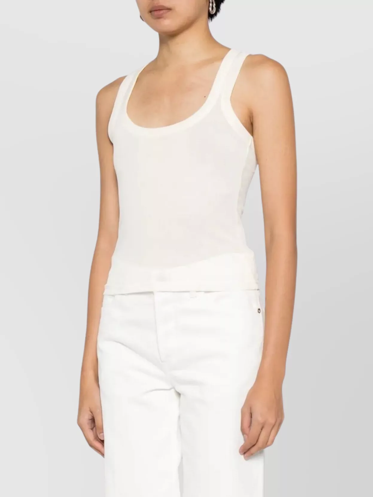 Jacquemus Ribbed Knit Square Neckline Top