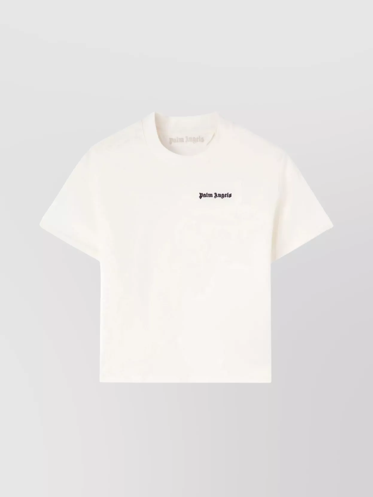 Palm Angels Monogram Crew Neck Slim Fit T-shirt In Neutral