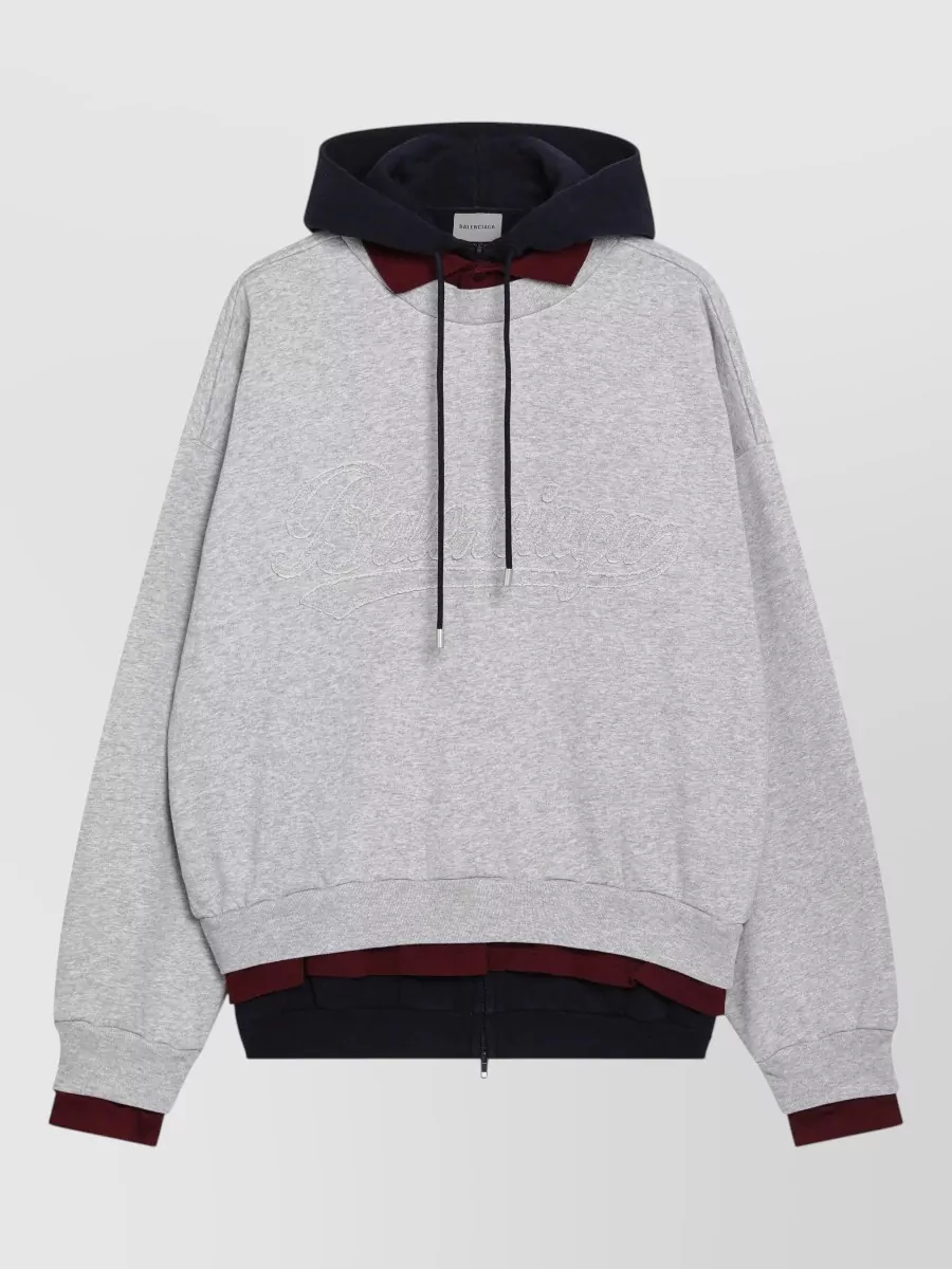 Balenciaga cotton three-layer hoodie
