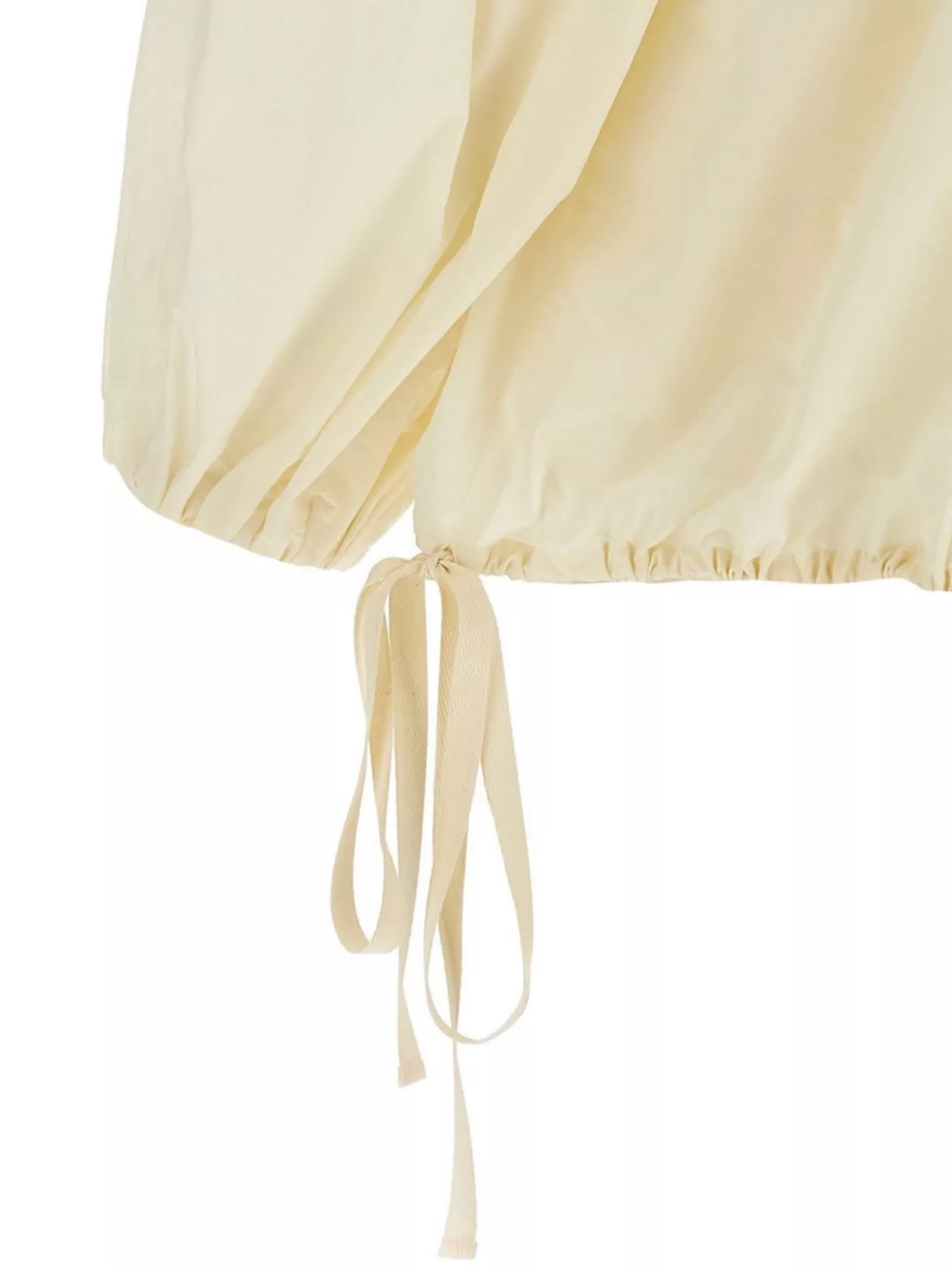 PHILOSOPHY CINCHED DRAWSTRING HEM PUFF SLEEVE BLOUSE