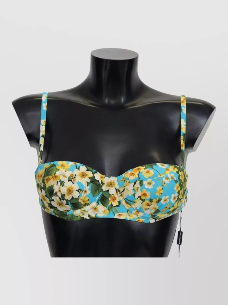 Dolce&Gabbana Metallic logo print bra