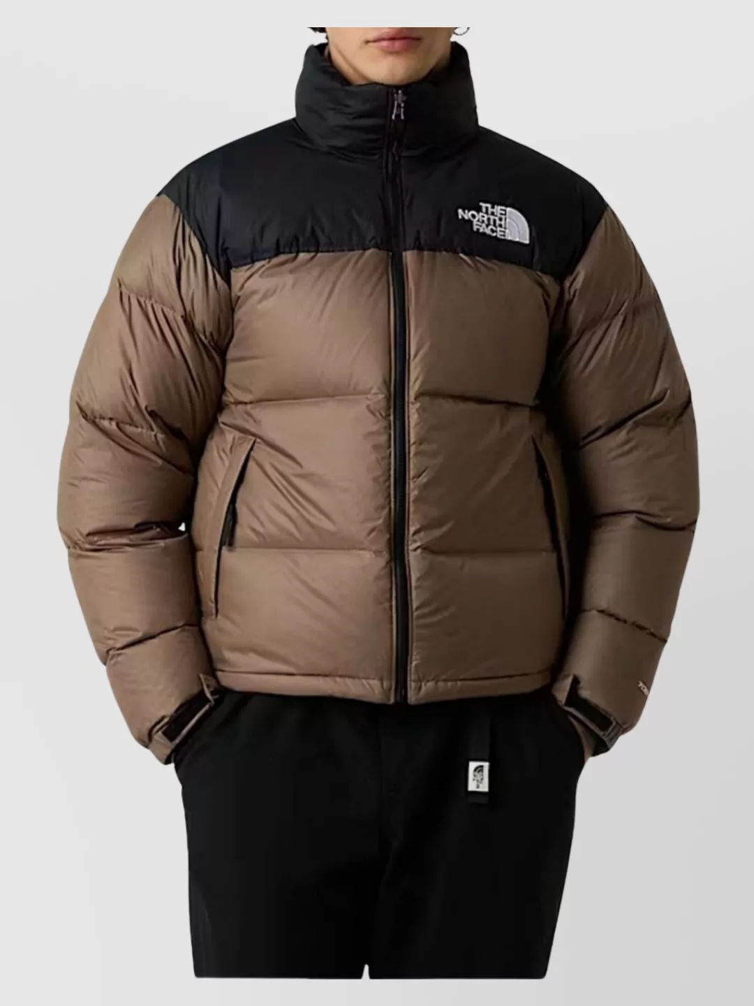 The North Face Block Design High Collar Puffer Jacket