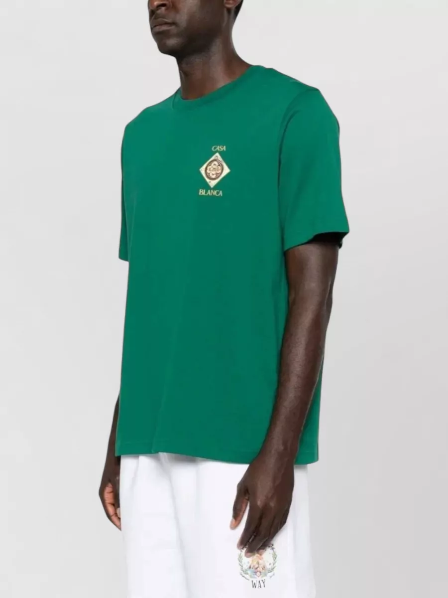 Casablanca Printed Cotton Crewneck Short-Sleeve T-Shirt