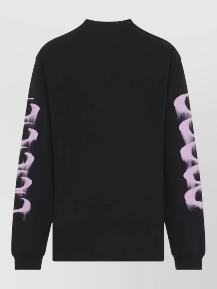 Balenciaga Ribbed Crew Neck Long Sleeve T-Shirt