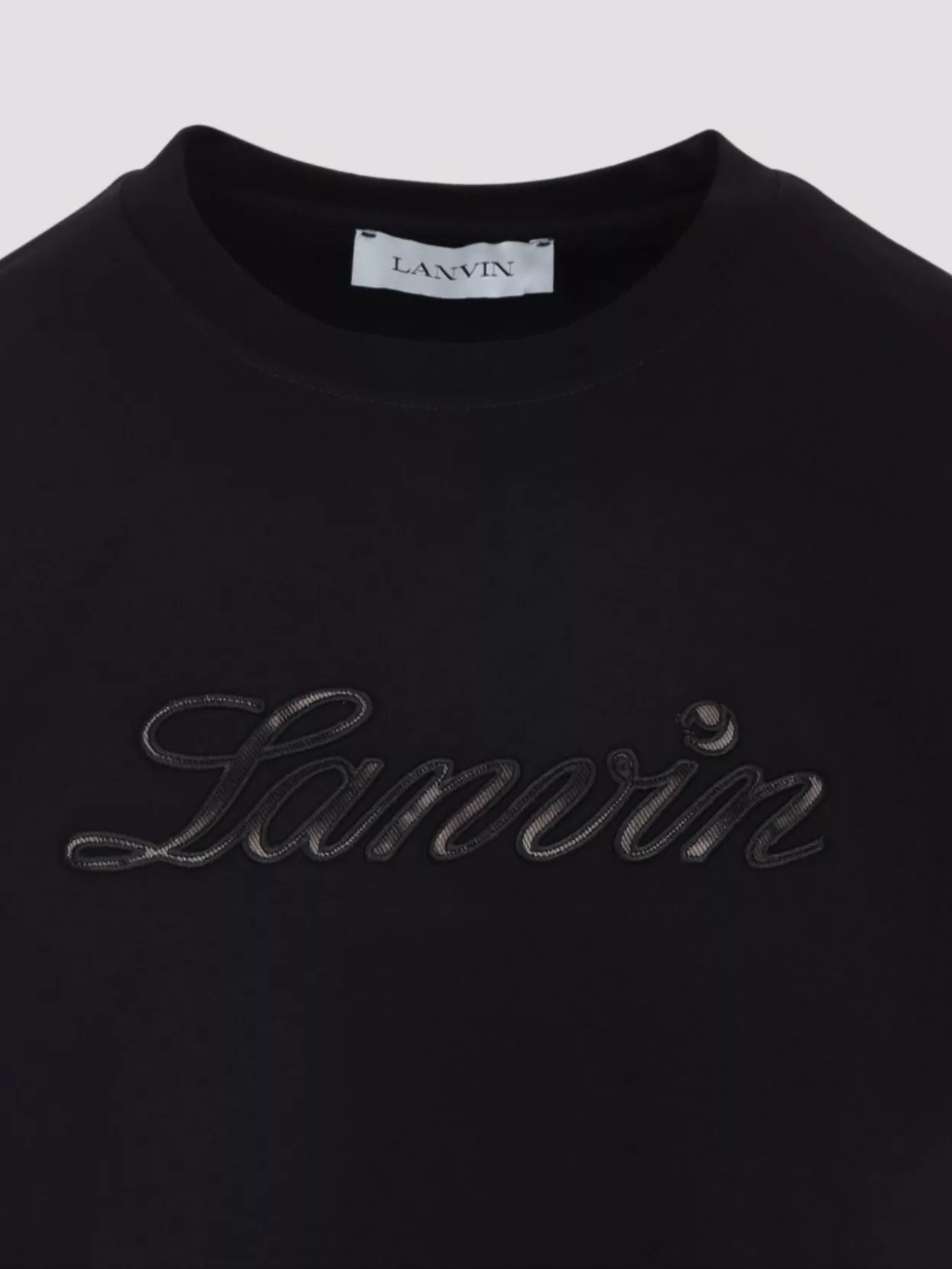 Lanvin Embroidered Logo Round Neck T-Shirt
