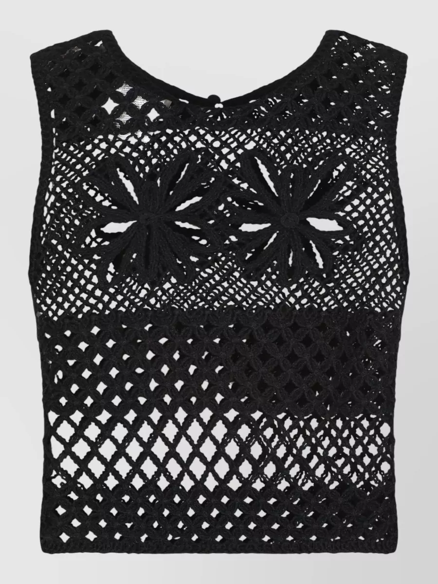 Pinko Crochet-knit sleeveless top