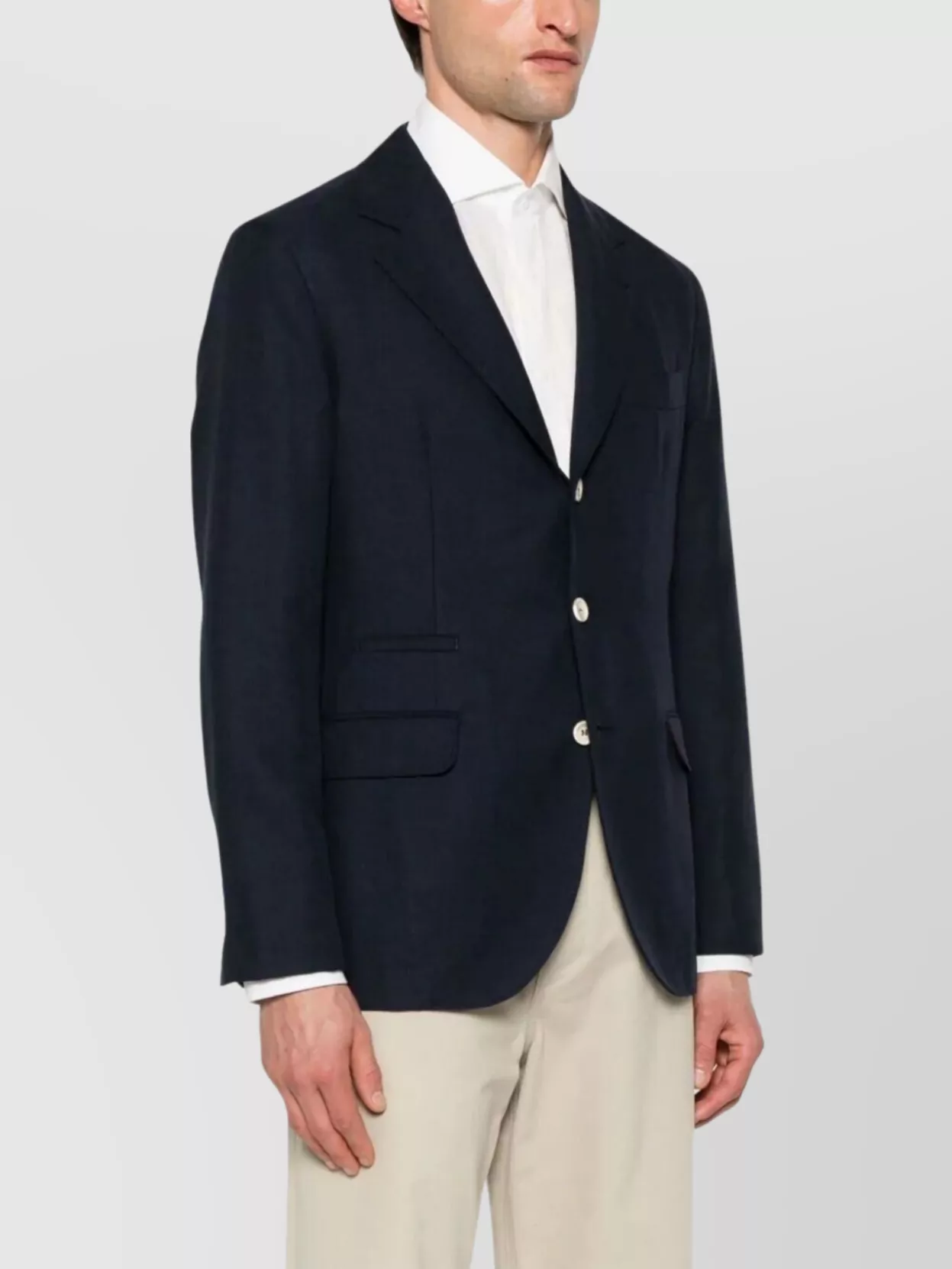 Brunello Cucinelli Single Breasted Blazer Notch Lapels Pockets
