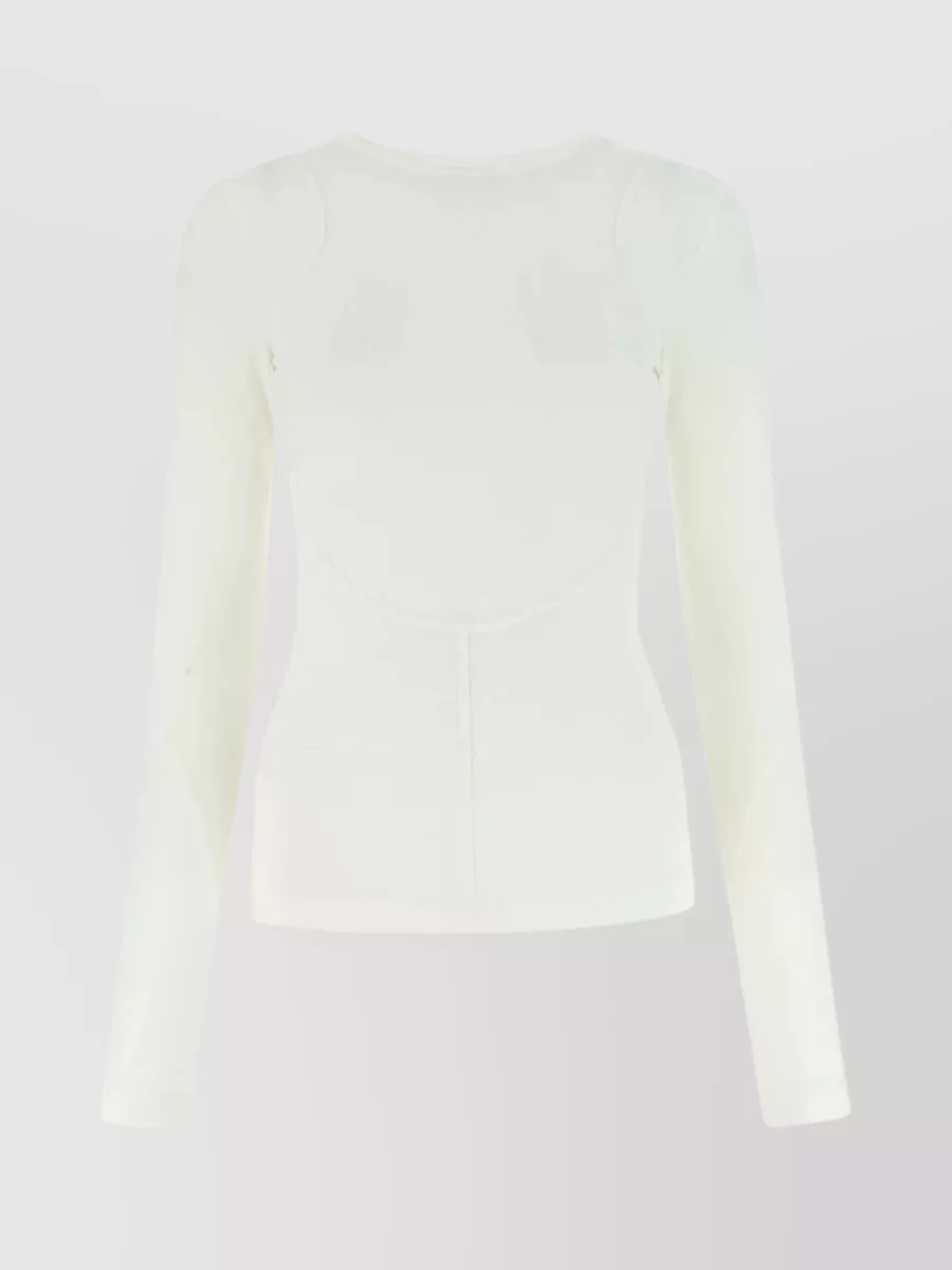 Shop Givenchy Contoured Crew-neck Top With Back And Sleeve Cut-outs In Pastel