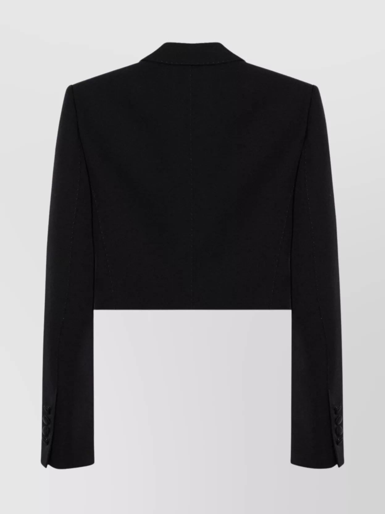 Dolce & Gabbana Wool Gabardine Tuxedo Spencer Cropped Length In Black