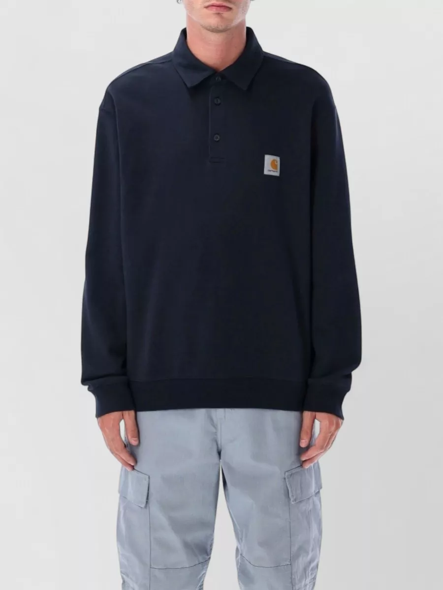 Carhartt Wip Cotton loose fit polo sweatshirt