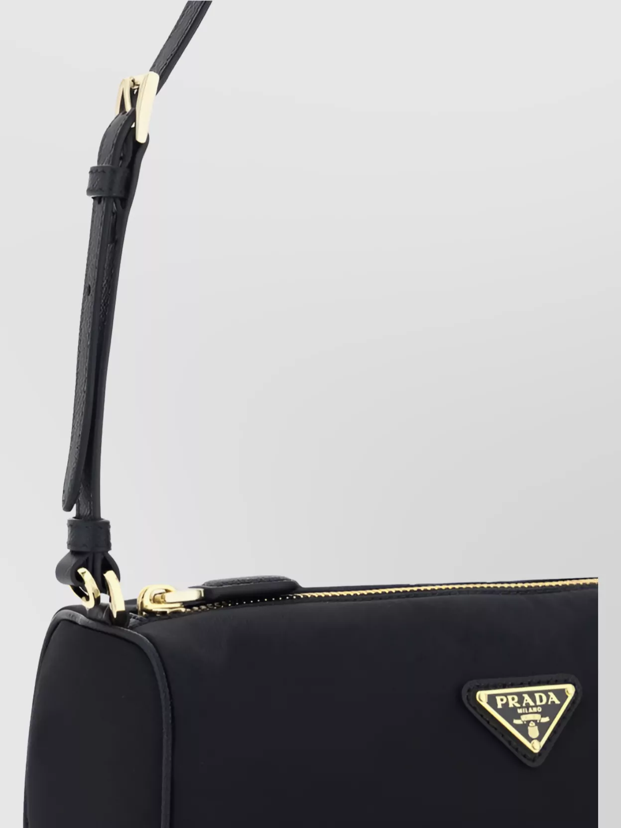 Prada Nylon Shoulder Bag Gold-Tone Hardware