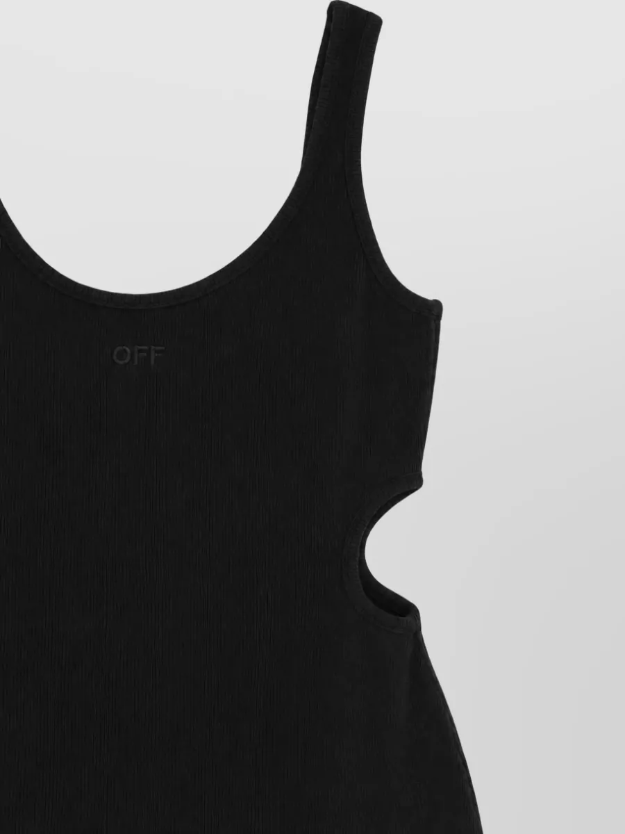Off-White Ribbed One-Piece Swimsuit