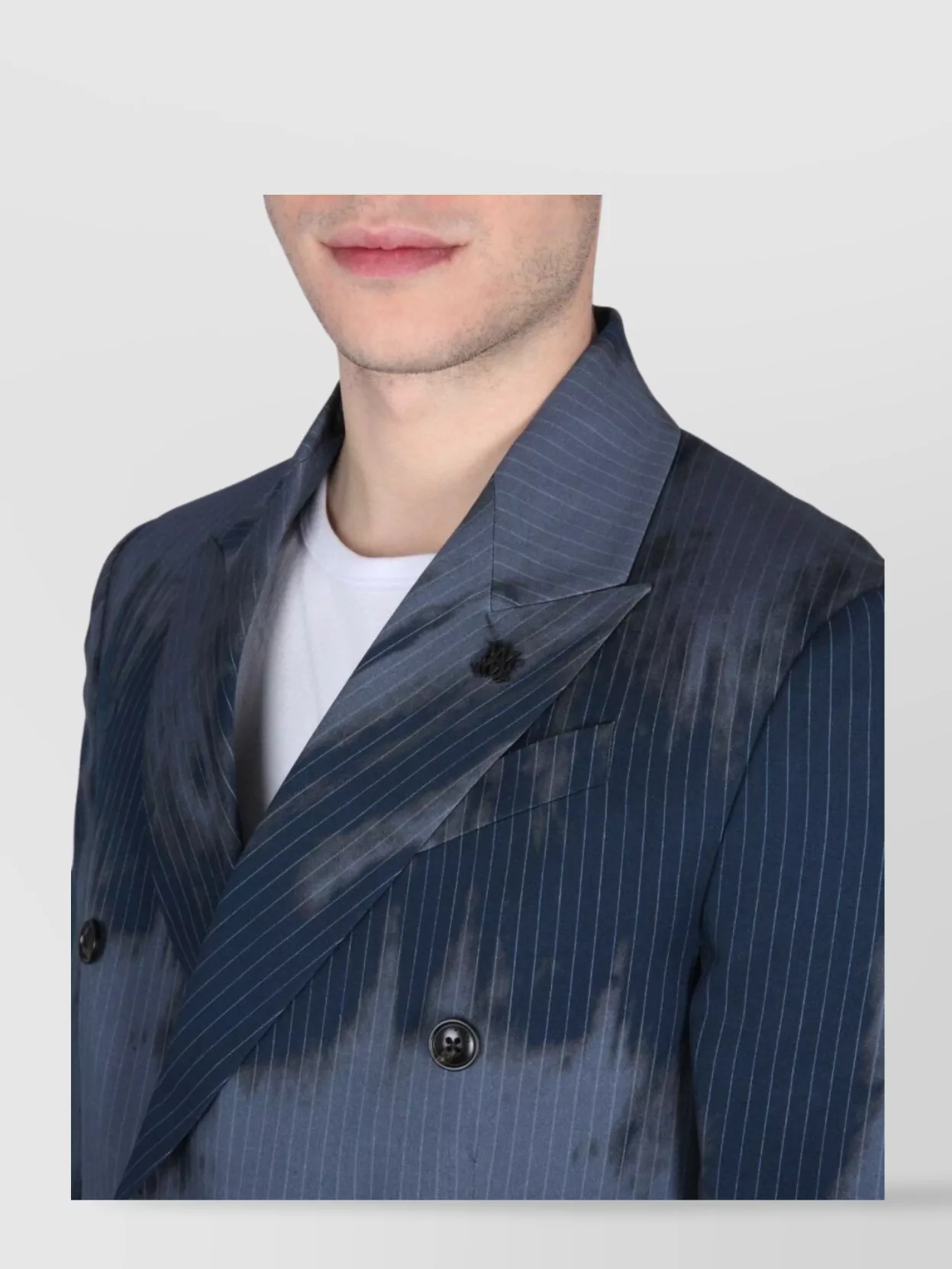 Amiri Relaxed Fit Double-Breasted Pinstripe Jacket