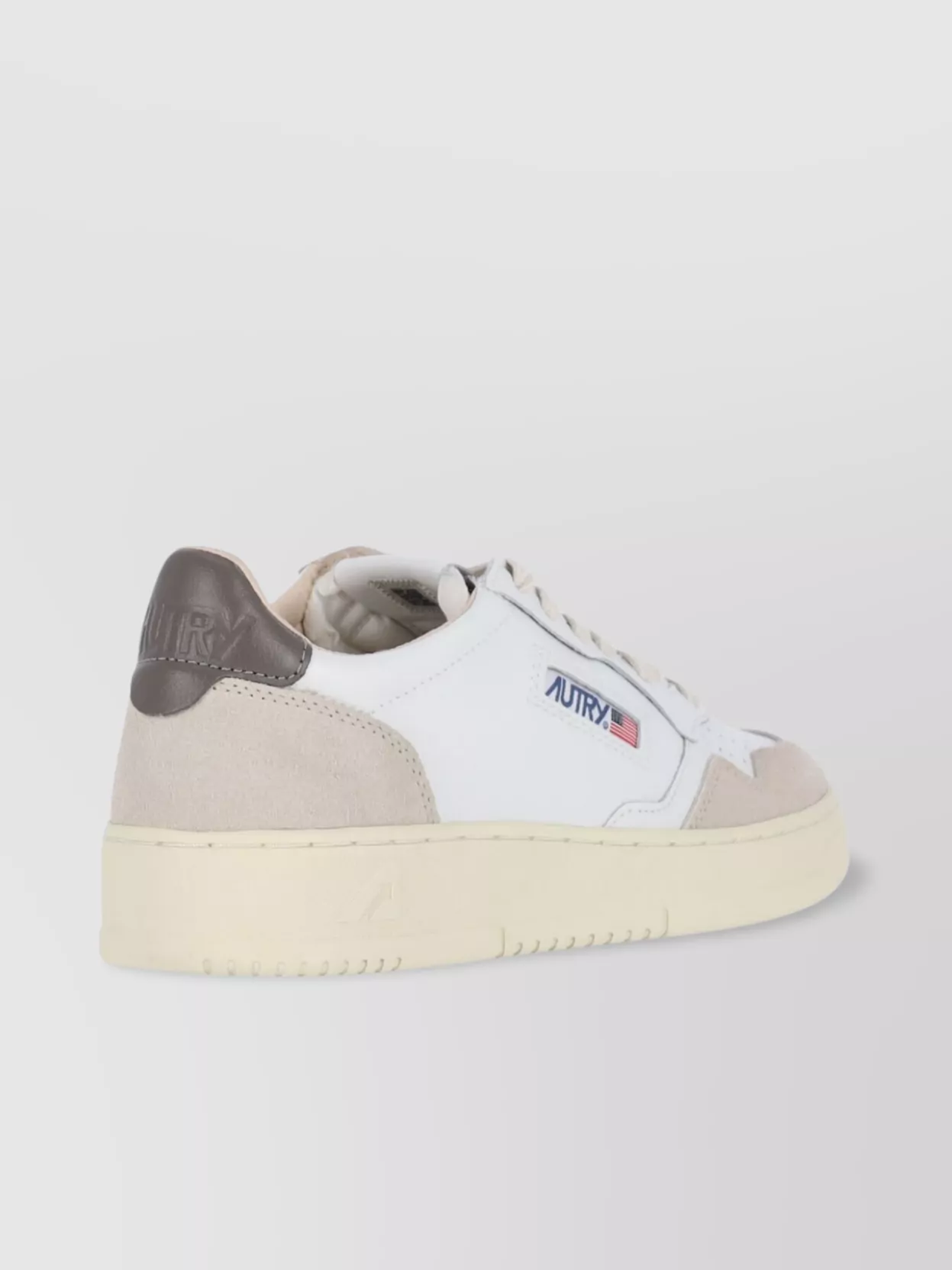 Autry Low Top Sneakers With Perforated Toe Box In Neutral