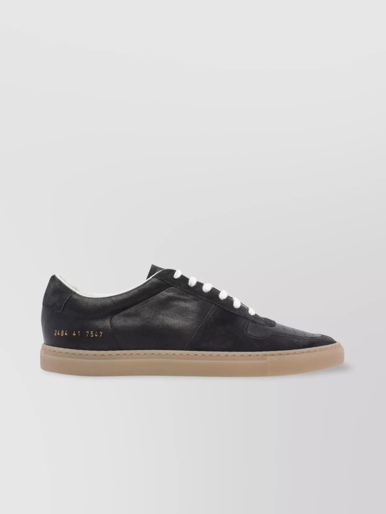 Common Projects Low Top Leather Sneakers With Suede Panels