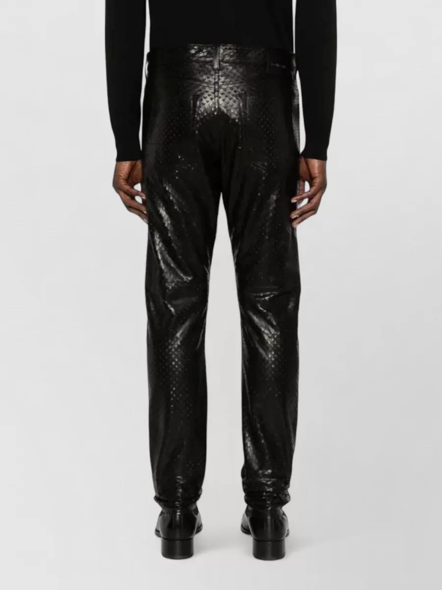 Tom Ford Soft Leather Triangle Perforated Five Pocket Trousers