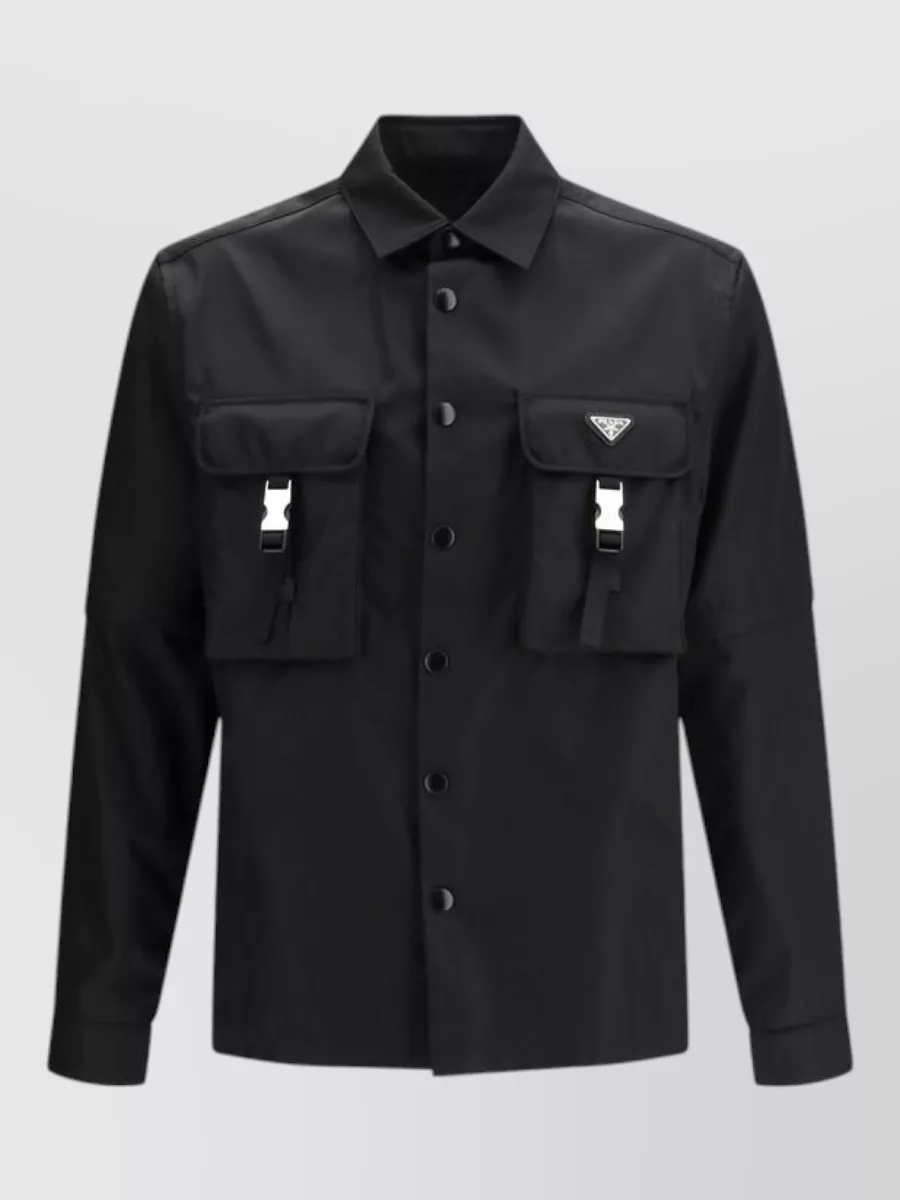 Prada recycled nylon oversized shirt jacket
