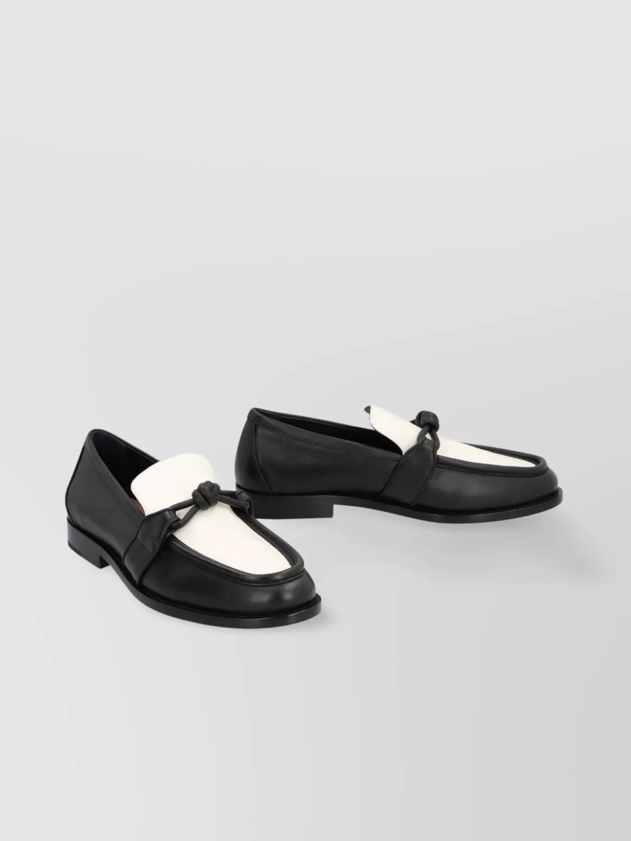 Bottega Veneta Front Knot Leather Loafers