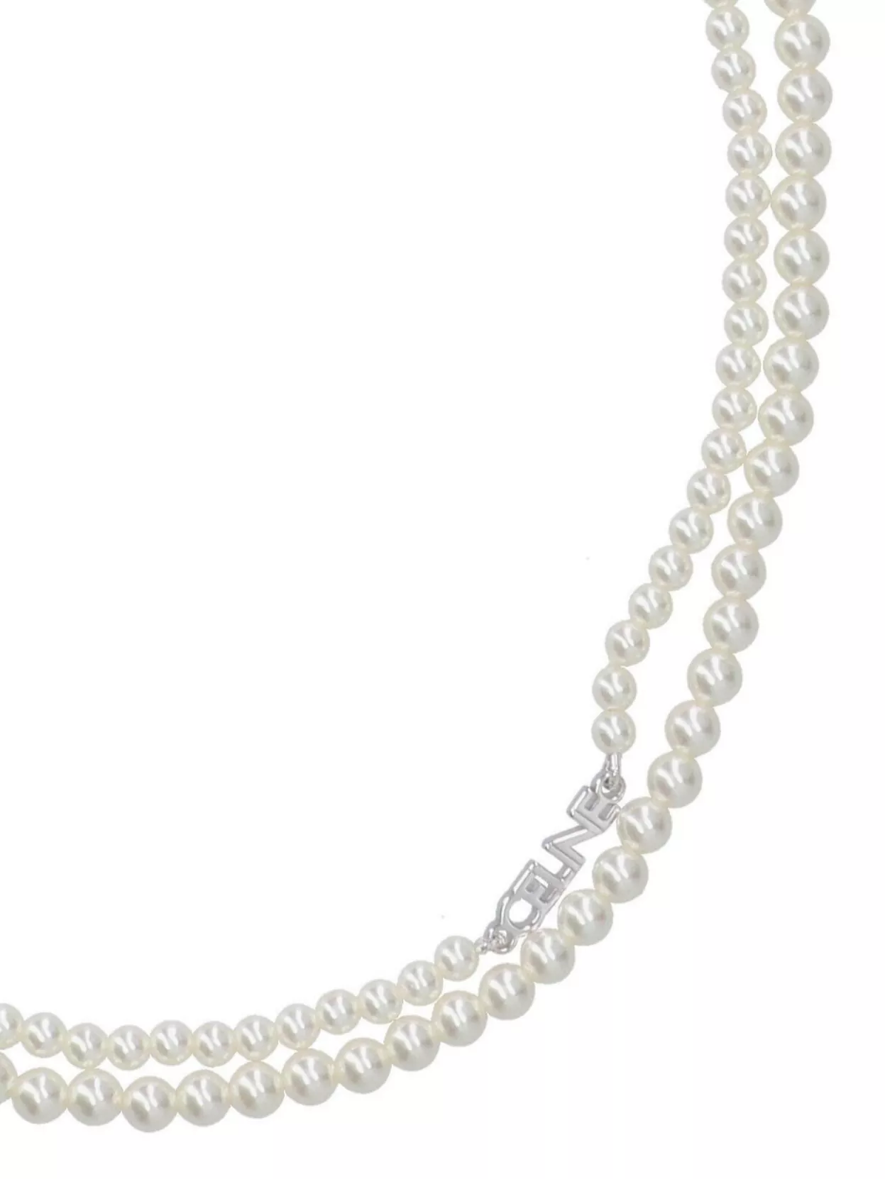 Celine Pearl Beads Double Strand Necklace