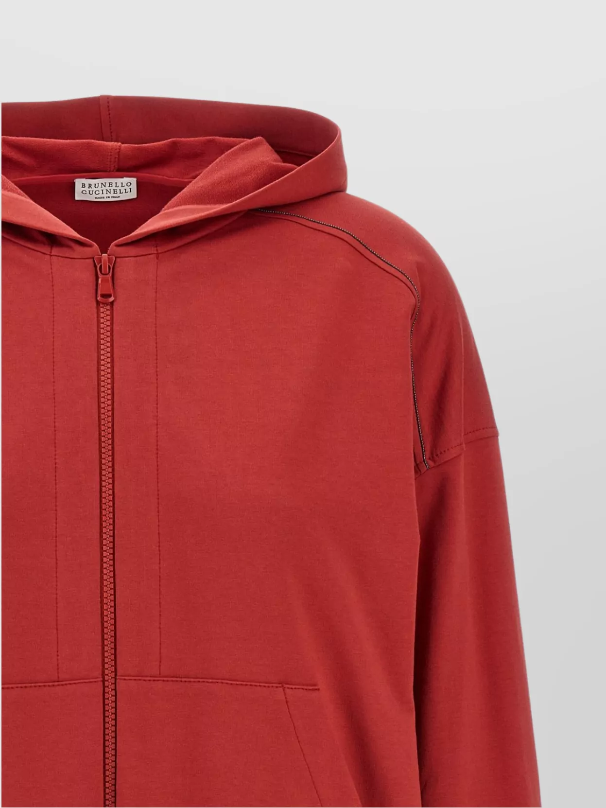 Brunello Cucinelli Shiny Trims Hooded Sweatshirt