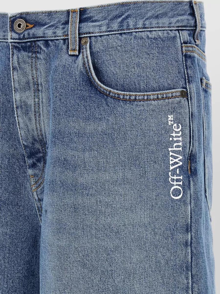 Off-White Cotton Tailored Bermuda Shorts
