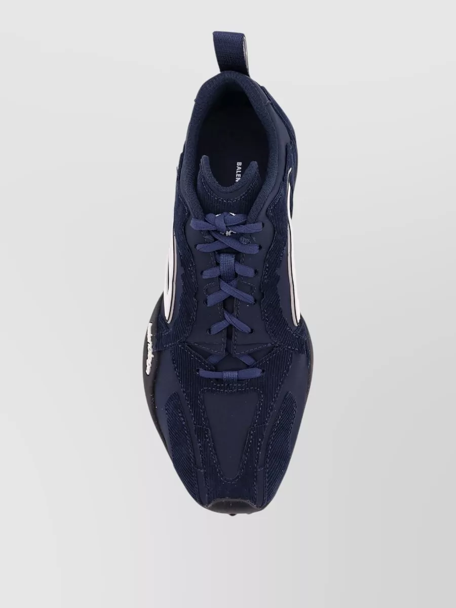 Balenciaga Velvet Panel Low-Top Sneakers