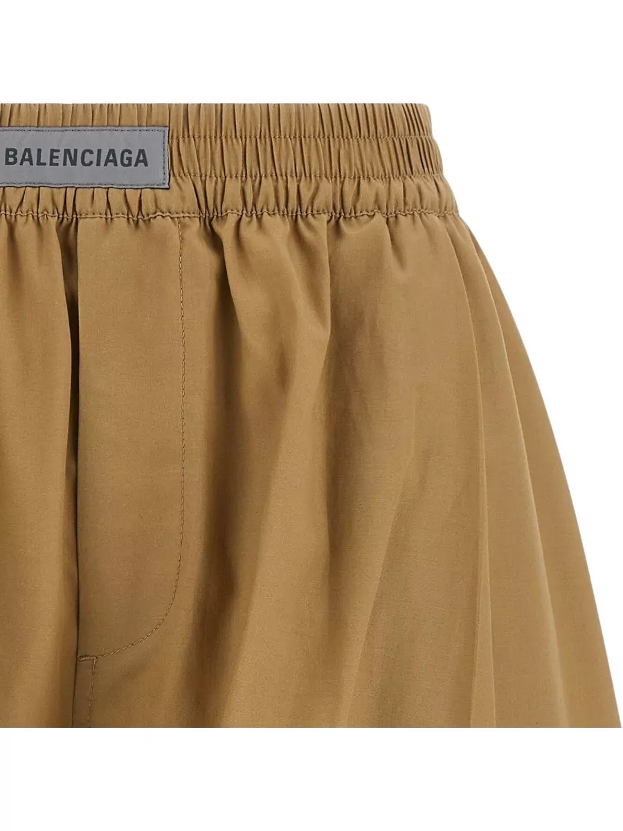 Balenciaga Mid-Rise Wide-Leg Knee-Length Shorts