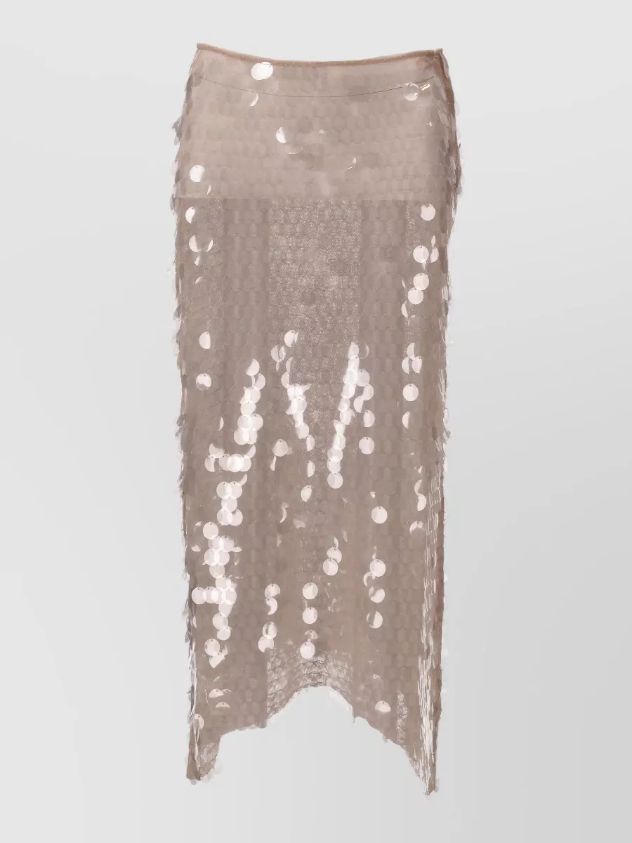 Niccolò Pasqualetti Sequined asymmetric skirt