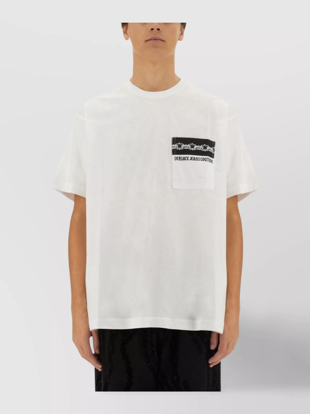 Versace Jeans Couture Logo Chest Pocket Crew Neck T-Shirt