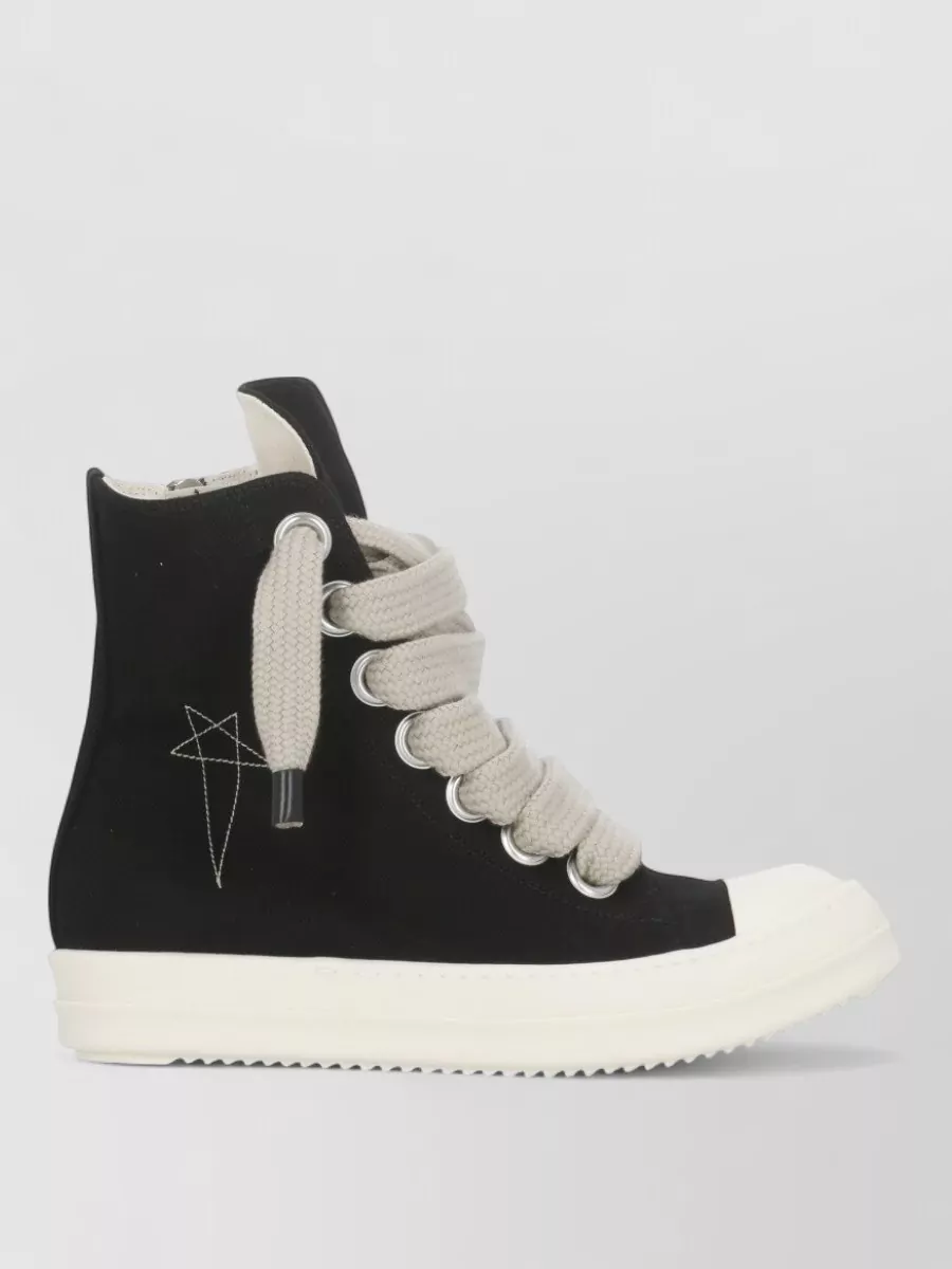 Rick Owens Drkshdw Low Cut Sneakers With Round Toe Design